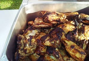 Grilled BBQ chicken from a summer BBQ night at Gavin's