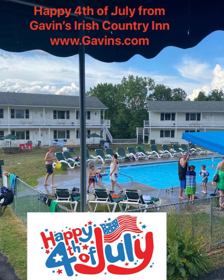 Happy 4th of July from Gavin's Irish Country Inn — the pool on a holiday weekend