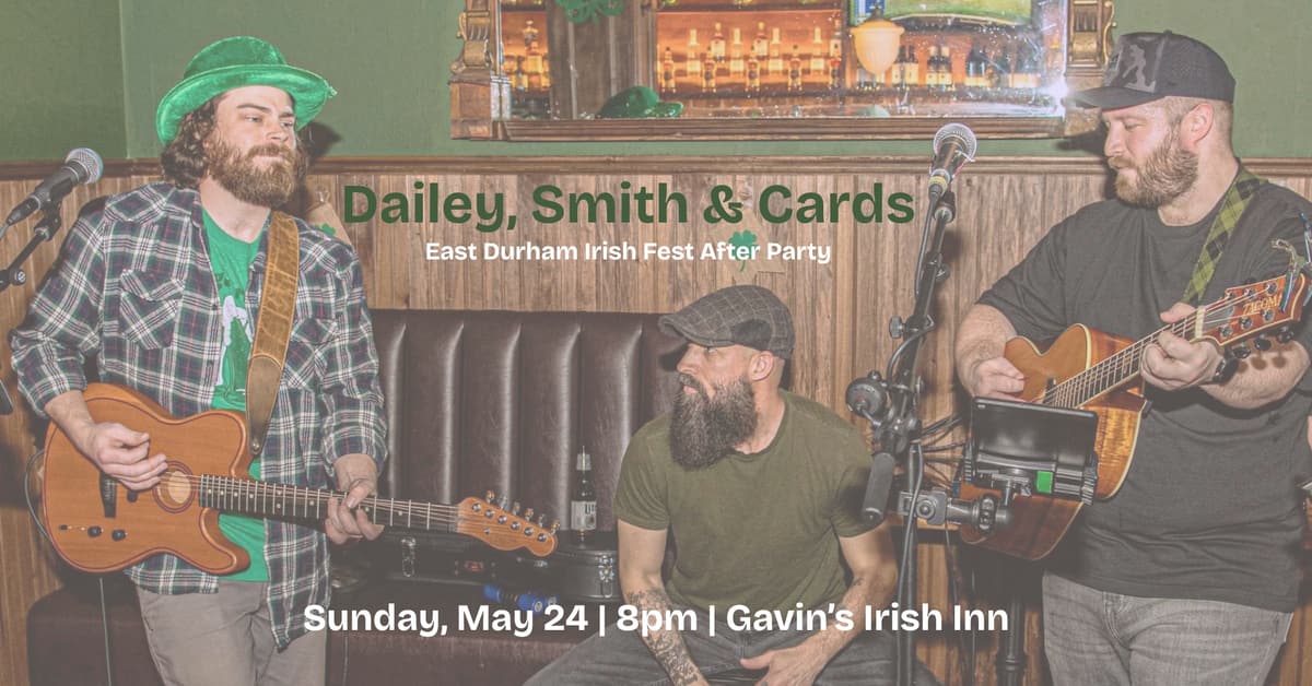 Dailey, Smith & Cards, the East Durham Irish Fest after-party band at Gavin's